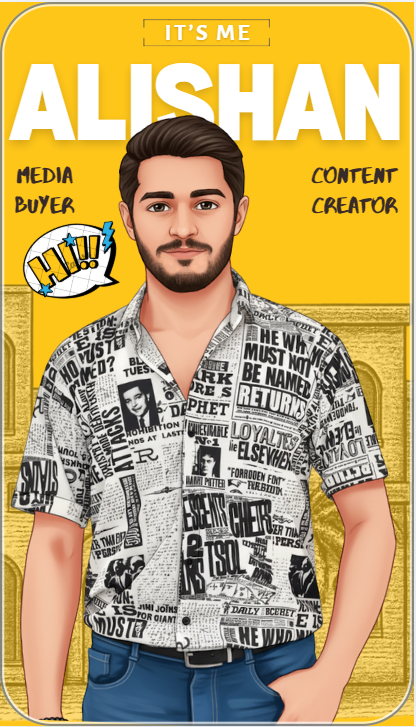 Personal brand character poster designed by Ali Shan Ayyaz