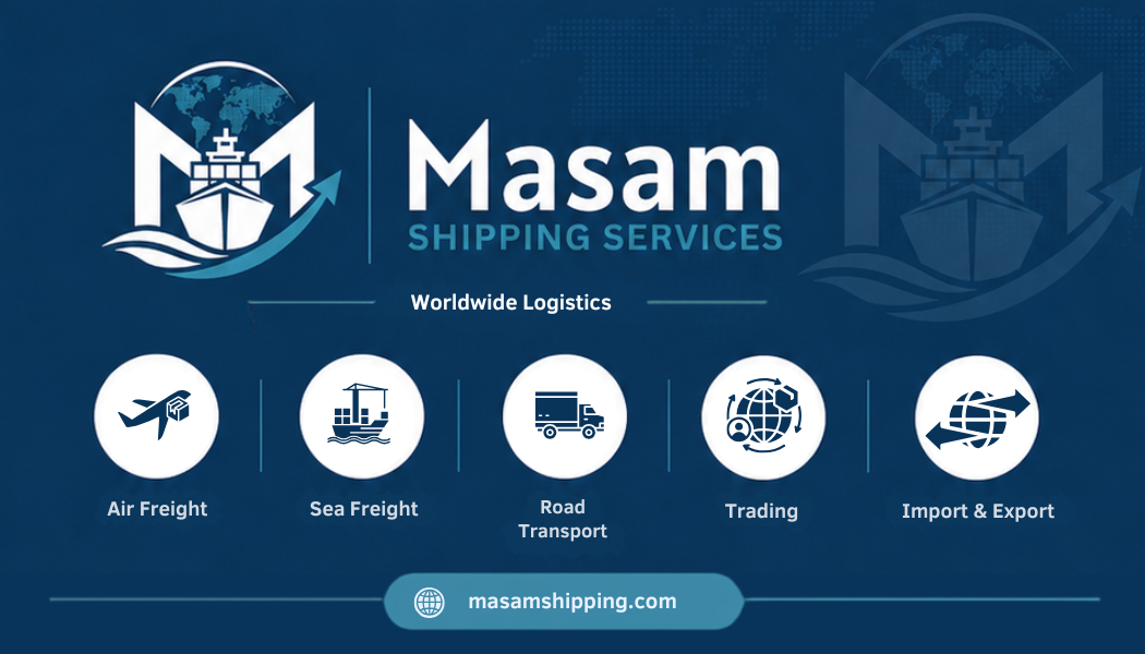 Masam Shipping Services business card back
