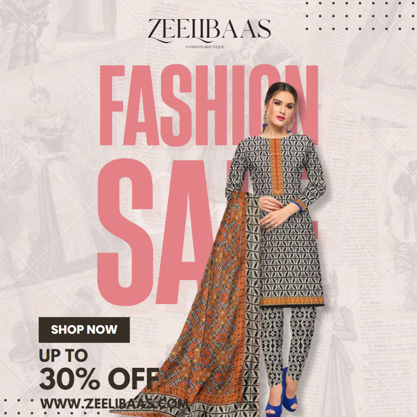 Fashion sale campaign designed by Ali Shan Ayyaz