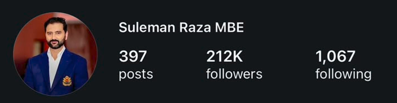 Suleman Raza · Personal PR performance evidence 1